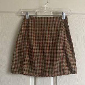 brandy melville plaid mini skirt